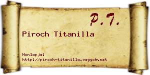 Piroch Titanilla névjegykártya